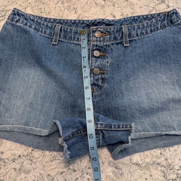 Vintage No Boundaries Shorts Size 13 Low Rise Y2K 90s Button Fly Denim Cotton - Picture 9 of 10